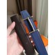 Replica Hermes H d'Ancre Reversible Belt Indigo/Black Epsom Leather