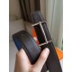 Replica Hermes H d'Ancre Reversible Belt Indigo/Black Epsom Leather