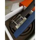 Replica Hermes H d'Ancre Reversible Belt Indigo/Black Epsom Leather