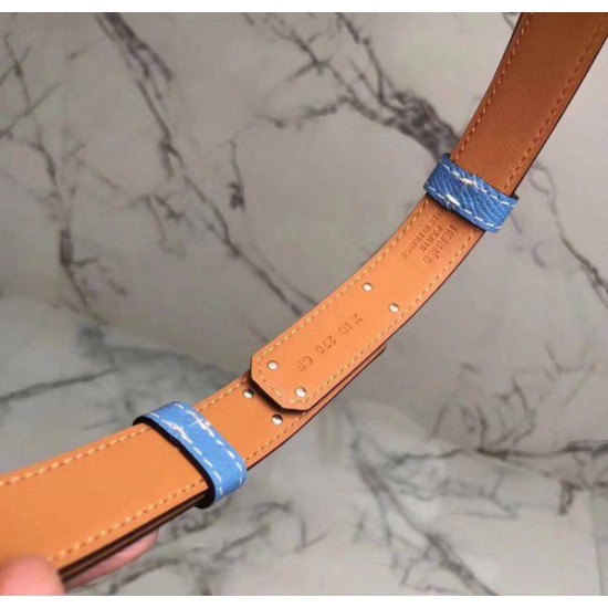 Replica Hermes Kelly Belt Blue Epsom Leather