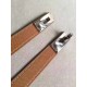Fake Hermes Kelly Belt Brown Epsom Leather Replica