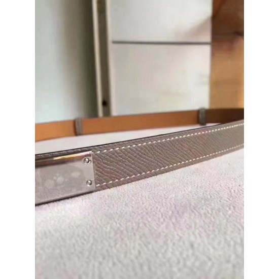 Replica Hermes Kelly Belt Taupe Epsom Leather