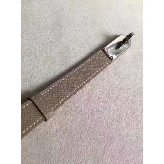 Replica Hermes Kelly Belt Taupe Epsom Leather