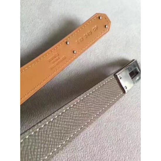 Replica Hermes Kelly Belt Taupe Epsom Leather
