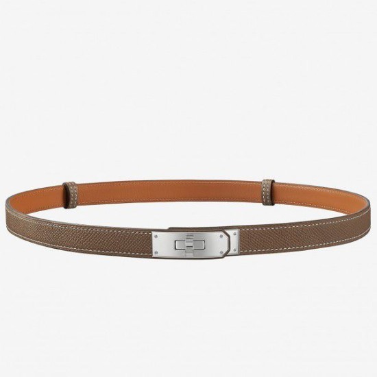 Replica Hermes Kelly Belt Taupe Epsom Leather