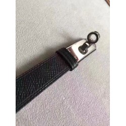 Fake Hermes Kelly Belt Black Epsom Leather Replica