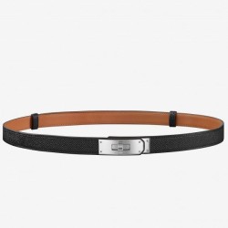 Fake Hermes Kelly Belt Black Epsom Leather Replica