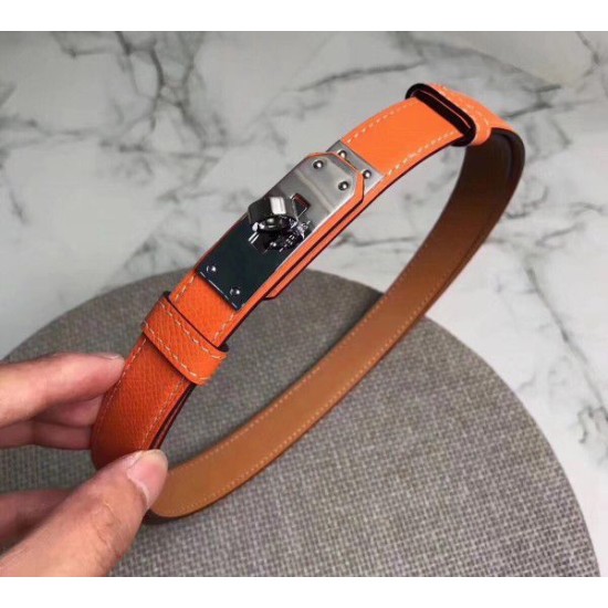 Replica Hermes Kelly Belt Orange Epsom Leather