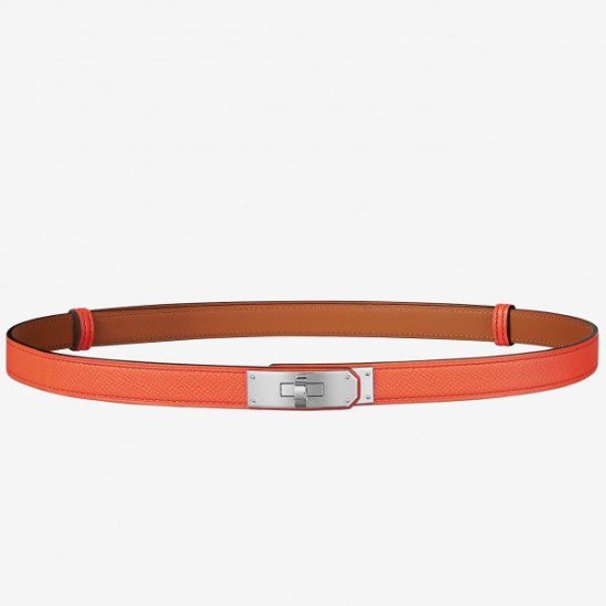 Replica Hermes Kelly Belt Orange Epsom Leather