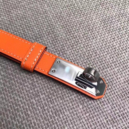 Replica Hermes Kelly Belt Orange Epsom Leather