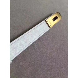 Replica Hermes Kelly Belt White Epsom Leather
