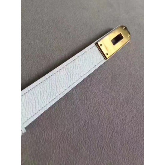 Replica Hermes Kelly Belt White Epsom Leather