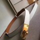 Replica Hermes Kelly Belt White Epsom Leather