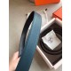 Replica Hermes Officier Reversible 38mm Belt Blue Clemence Leather Replica Hermes Officier Reversible 38mm Belt Blue Clemence Leather