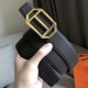 Replica Hermes Pad Reversible Belt Cafe Clemence Leather