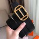 Replica Hermes Pad Reversible Belt Black/White Epsom Leather