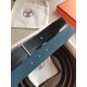 Fake Hermes Quizz 32mm Reversible Belt Blue Clemence Leather Replica