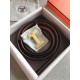 Replica Hermes Quizz 32mm Reversible Belt Brown Clemence Leather