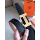 Replica Hermes Quizz 32mm Reversible Belt Brown Clemence Leather