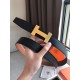 Replica Hermes Quizz 32mm Reversible Belt Brown Clemence Leather
