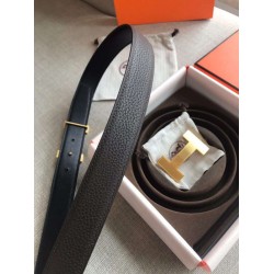 Fake Hermes Quizz 32mm Reversible Belt Cafe Clemence Leather Replica