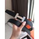 Replica Hermes Quizz 32mm Reversible Belt Grey Clemence Leather