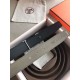 Replica Hermes Quizz 32mm Reversible Belt Grey Clemence Leather