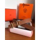 Replica Hermes Royal 38MM Reversible Belt Brown Clemence Leather