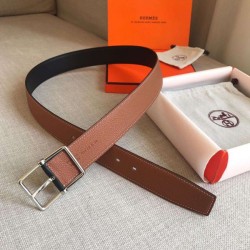 Replica Hermes Brown Saddle 38MM Reversible Belt