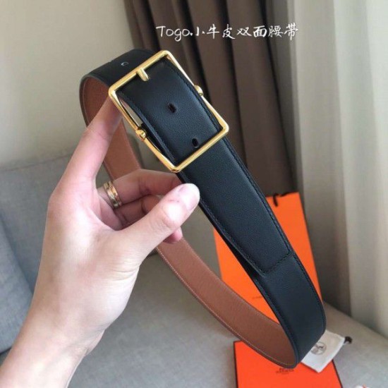 Replica Hermes Brown Saddle 38MM Reversible Belt