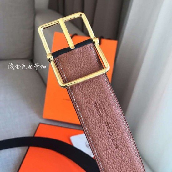 Replica Hermes Brown Saddle 38MM Reversible Belt