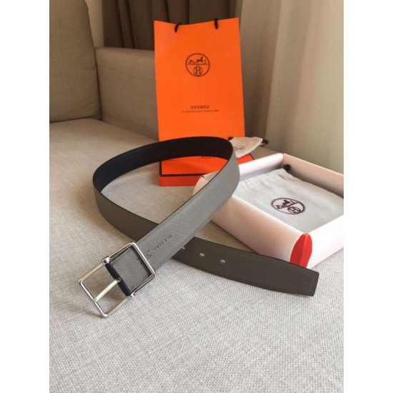 Replica Hermes Grey Saddle 38MM Reversible Belt