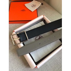 Replica Hermes Grey Saddle 38MM Reversible Belt