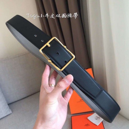Replica Hermes Grey Saddle 38MM Reversible Belt