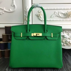 Replica Hermes Birkin 30cm 35cm Bag In Bamboo Clemence Leather