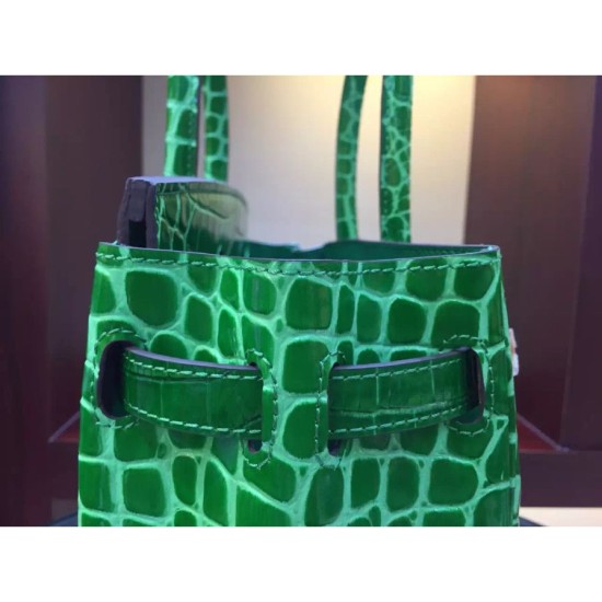 Fake Hermes Birkin 30cm 35cm Bag In Bamboo Crocodile Leather Replica