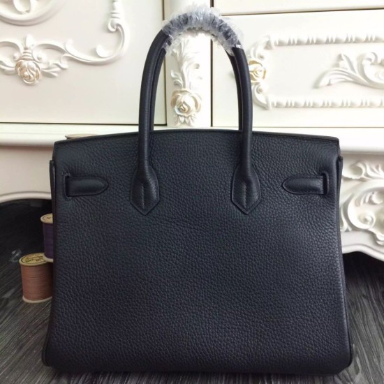 Replica Hermes Birkin 30cm 35cm Bag In Black Clemence Leather