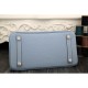 Fake Hermes Birkin 30cm 35cm Bag In Blue Lin Clemence Leather Replica