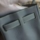 Fake Hermes Birkin 30cm 35cm Bag In Blue Lin Clemence Leather Replica