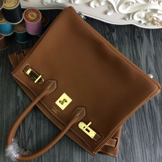 Replica Hermes Birkin 30cm 35cm Bag In Brown Clemence Leather