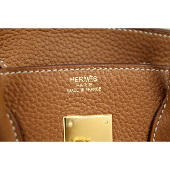 Replica Hermes Birkin 30cm 35cm Bag In Brown Clemence Leather
