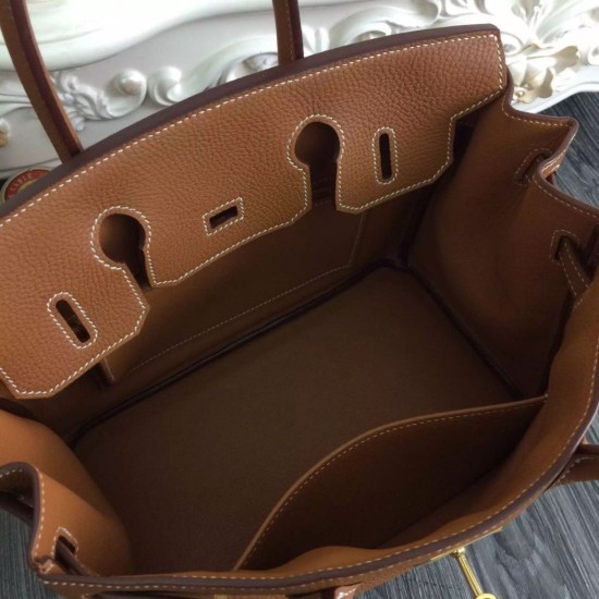 Replica Hermes Birkin 30cm 35cm Bag In Brown Clemence Leather