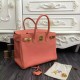 Fake Hermes Birkin 30cm 35cm Bag In Crevette Clemence Leather Replica