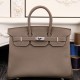 Replica Hermes Birkin 30cm 35cm Bag In Etoupe Clemence Leather