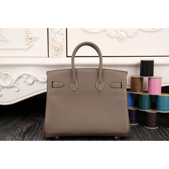 Replica Hermes Birkin 30cm 35cm Bag In Etoupe Clemence Leather