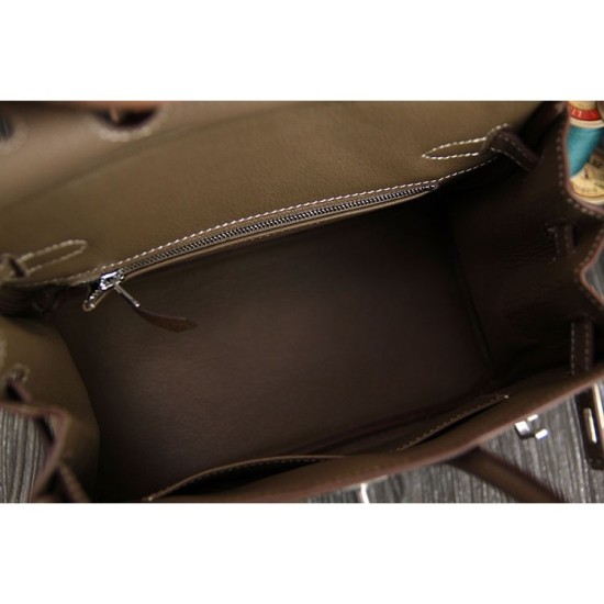 Replica Hermes Birkin 30cm 35cm Bag In Etoupe Clemence Leather
