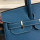 Replica Hermes Birkin 30cm 35cm Bag In Jean Blue Clemence Leather