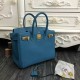 Replica Hermes Birkin 30cm 35cm Bag In Jean Blue Clemence Leather