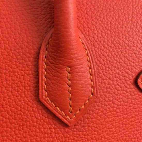 Replica Hermes Birkin 30cm 35cm Bag In Orange Clemence Leather
