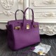 Replica Hermes Birkin 30cm 35cm Bag In Purple Clemence Leather